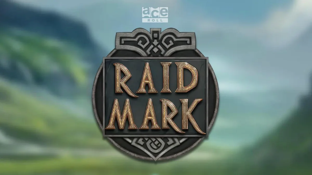 Interface do jogo de slot Raidmark com tema Viking